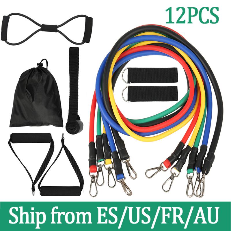 12 Pcs Latex Resistance Bands Crossfit Training Exercise Yoga Tubes Pull Rope Expander Elastic Bands with Bag Fitness Equipment
12 Pcs Latex Resistance Bands Crossfit Training Exercise Yoga Tubes Pull Rope Expander Elastic Bands with Bag Fitness Equipment
