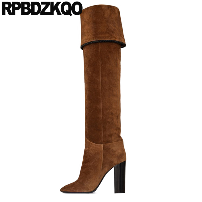 chunky fetish sexy 12 44 brown pointed toe fringe big size high heel brand women winter boots genuine leather extreme shoes knee
chunky fetish sexy 12 44 brown pointed toe fringe big size high heel brand women winter boots genuine leather extreme shoes knee