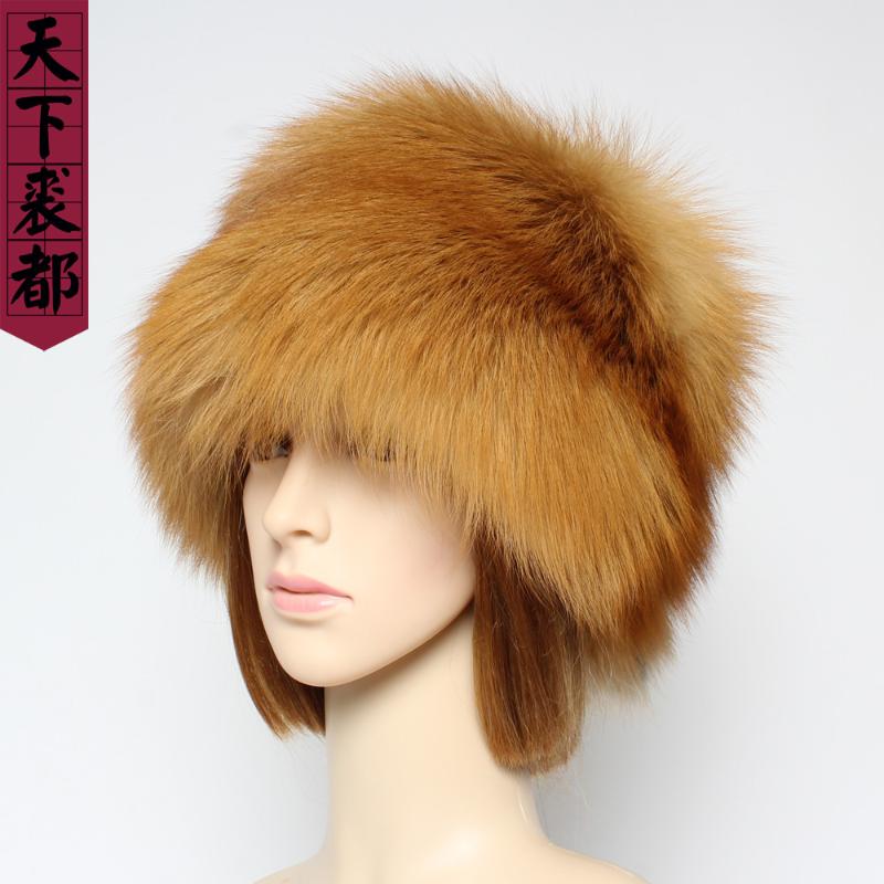 

New Arrival Lady 100% Natural Fur Hat Winter Warm Genuine Fur Hats Russian Women Luxury Raccoon Caps Fashion Casual Hats, Black