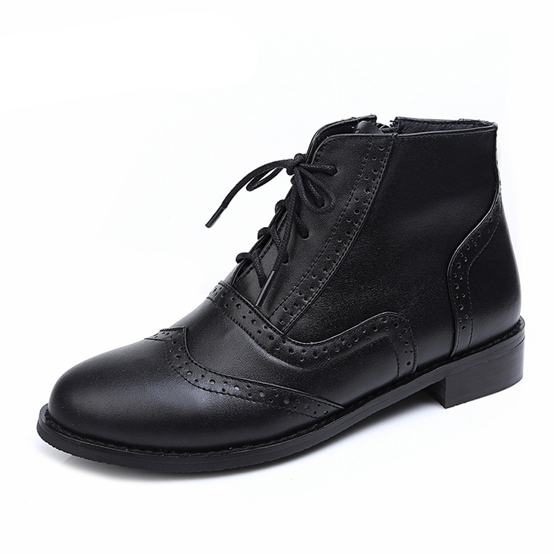 women winter snow boots genuine leather ankle spring heel boot woman short brown boots 2020 for women boots, Black 
women winter snow boots genuine leather ankle spring heel boot woman short brown boots 2020 for women boots, Black