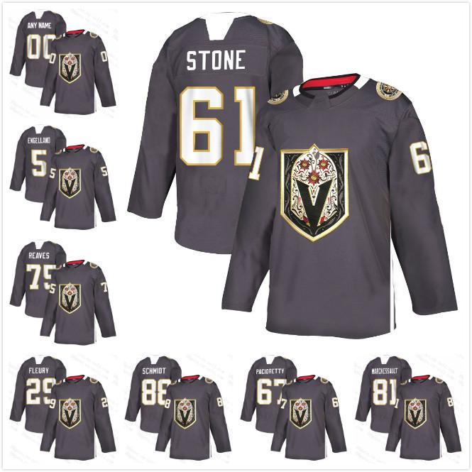 

Marc-Andre Fleury Vegas Golden Knights Latino Heritage Night Jersey Mark Stone William Karlsson Reilly Smith Ryan Reaves Nate Schmidt Jersey, Blank