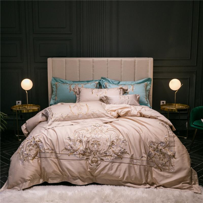 Luxury 120S Egyptian cotton Embroidered Bedding set Queen King Royal Khaki Duvet cover Bed sheet set Pillowcase 4/6pcs, Color 5
Luxury 120S Egyptian cotton Embroidered Bedding set Queen King Royal Khaki Duvet cover Bed sheet set Pillowcase 4/6pcs, Color 5
