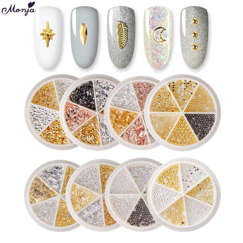 Monja 6 Grids/Box 3D Nail Art Charm Metal Flower Moon Leaf Round Nail Jewelry Mixed Styles Decorations DIY Manicure Accessories
Monja 6 Grids/Box 3D Nail Art Charm Metal Flower Moon Leaf Round Nail Jewelry Mixed Styles Decorations DIY Manicure Accessories