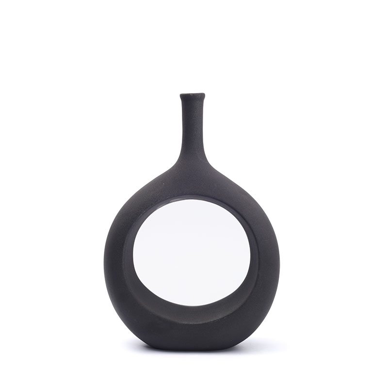 2pcs Abstract Art Hollow Black and White Ceramic Vase Decoration Desktop Flower Arrangement Modern Floral Home Decorationwedding