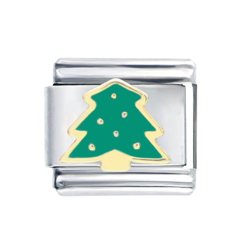 Wholesale Stainless Steel 9mm Classic Size composable links adjustable green enamel Merry Christmas tree Italian Charm bracelet links, Black 
Wholesale Stainless Steel 9mm Classic Size composable links adjustable green enamel Merry Christmas tree Italian Charm bracelet links, Black