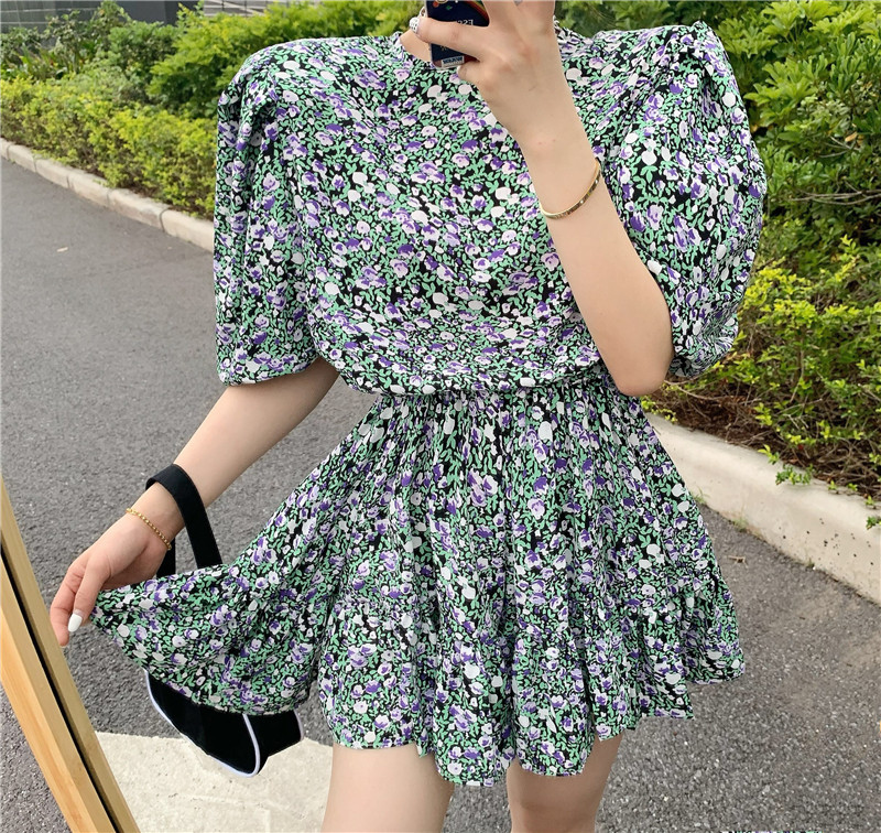 New Arrivals Chic Floral Print Sweet Girl Chic Fashion O-neck Sleeveless Fresh High Waist Comfort Ftted Hot Summer Playsuits, Army green
New Arrivals Chic Floral Print Sweet Girl Chic Fashion O-neck Sleeveless Fresh High Waist Comfort Ftted Hot Summer Playsuits, Army green