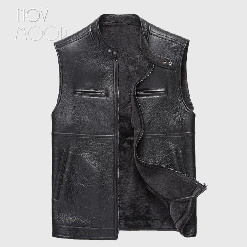 Black men genuine leather real lambskin shearling fur vest winter warm Moto biker coat jackets chalecos para hombre LT2396, Black per pic
Black men genuine leather real lambskin shearling fur vest winter warm Moto biker coat jackets chalecos para hombre LT2396, Black per pic