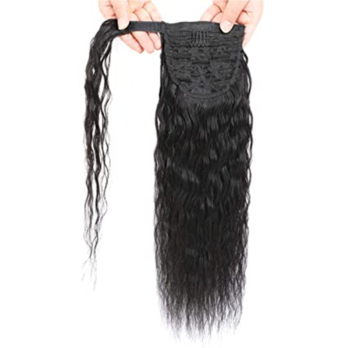 140g curly Ponytail Extension for Black Women Black Drawstring Ponytail Curly for African Women puff Afro Kinky Ponytail Extension
