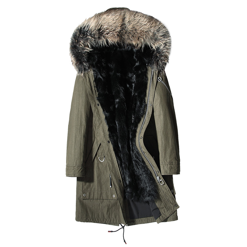 Real Goatshair Liner Parkas Winter Jacket Raccoon Fur Collar Long Coat Plus Size Jacket Chaqueta Hombre MC18C163 MY1259, Green
Real Goatshair Liner Parkas Winter Jacket Raccoon Fur Collar Long Coat Plus Size Jacket Chaqueta Hombre MC18C163 MY1259, Green