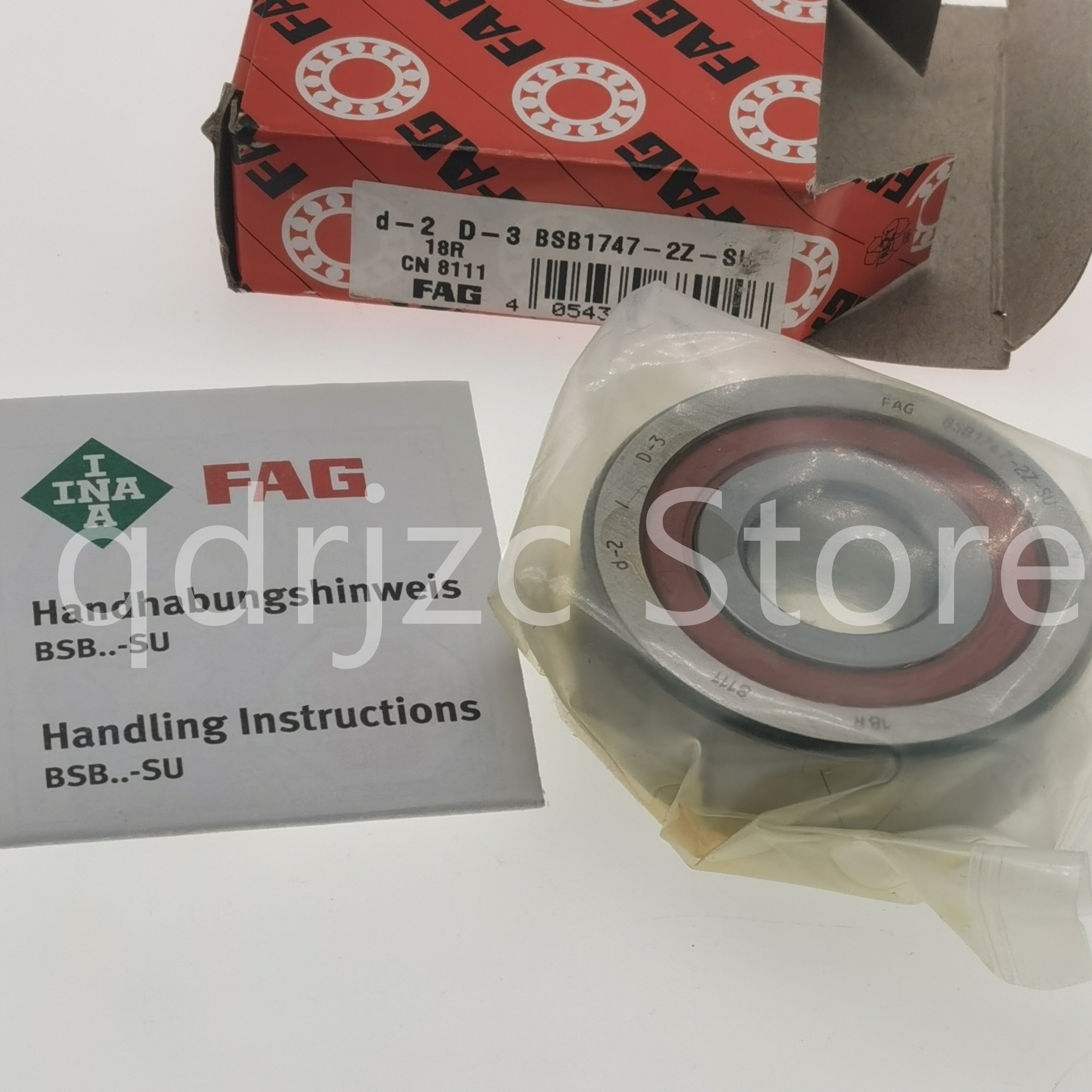 FAG thrust angular contact ball bearing BSB1747-2Z-SU = 17TAC47CDDGSUHPN7C 17mm X 47mm X 15mm