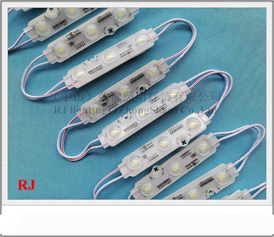 with lens ultrasonic seal LED module waterproof LED back light DC12V 1.2W SMD 5730 3 led IP68 CE ROHS