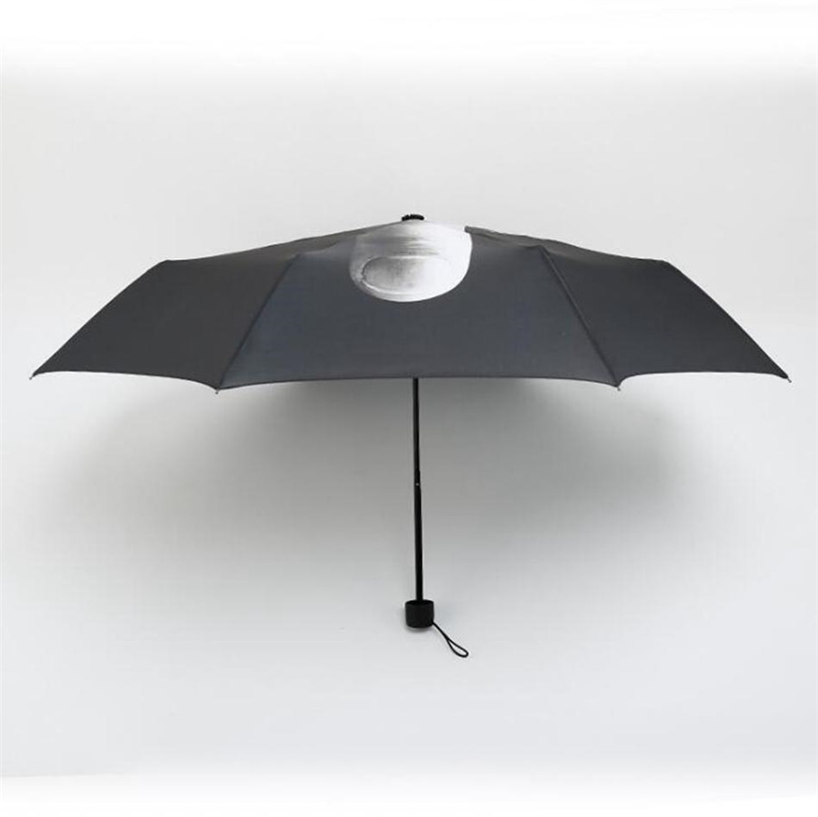 Master Creative Design Middle Finger Umbrella Rain Windproof Up Yours Umbrella Creative Folding Parasol Fashion Impact Black Umbrella Rain Gear