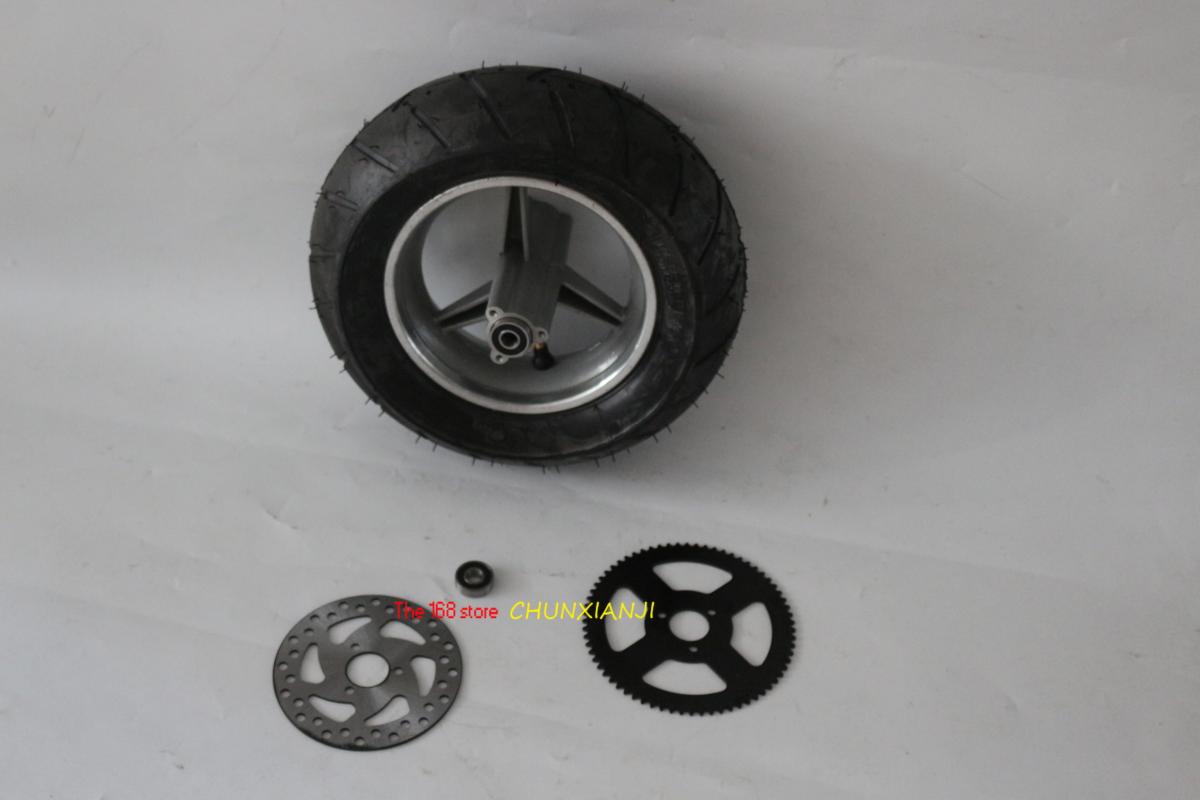 110/50-6.5 tubeless tire Rear Wheels with Brake Disc rear sprocket for 47cc/49cc 2 stoke Mini pocket bike 90/65-6.5 wheel & dis
110/50-6.5 tubeless tire Rear Wheels with Brake Disc rear sprocket for 47cc/49cc 2 stoke Mini pocket bike 90/65-6.5 wheel & dis