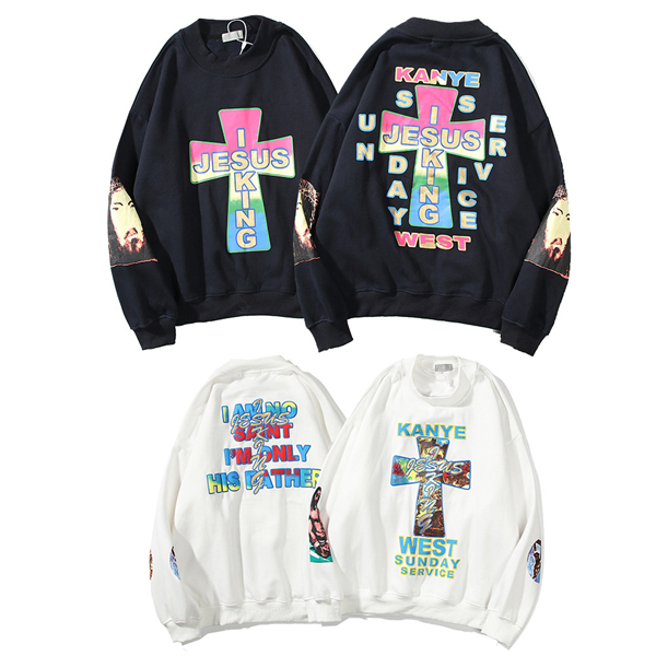 Men's designer crew neck sweatshirt, KANYE WEST sweater Jesus Is King Limited letter print sweatshirt, casual street hip-hop sweatshirt, Black
Men's designer crew neck sweatshirt, KANYE WEST sweater Jesus Is King Limited letter print sweatshirt, casual street hip-hop sweatshirt, Black