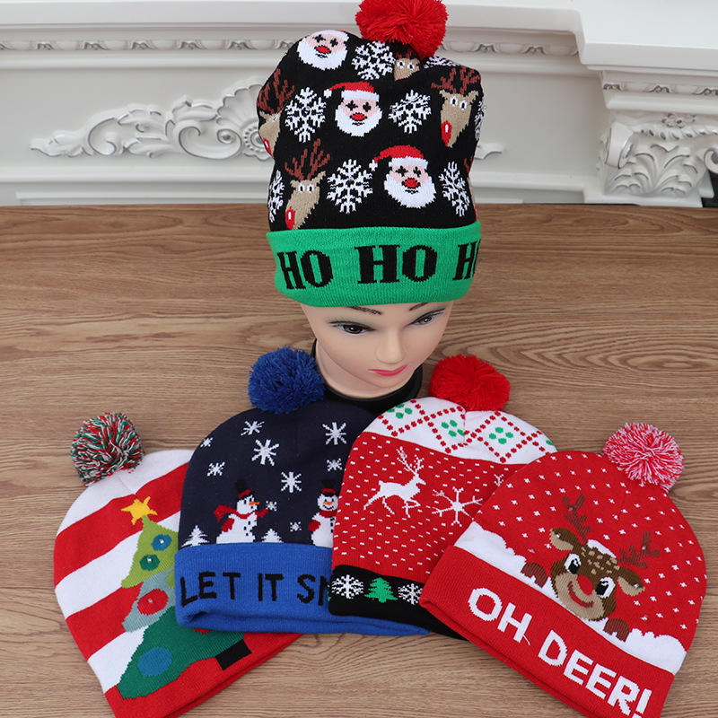 New Christmas Hat Sweater Santa Hat Kids and Adults Knitted LED Christmas Beanie Party Cap Xmas Beanie Cap Gifts 5pcs/lot
New Christmas Hat Sweater Santa Hat Kids and Adults Knitted LED Christmas Beanie Party Cap Xmas Beanie Cap Gifts 5pcs/lot