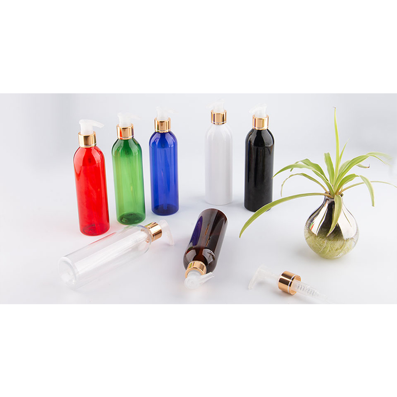 250ml x 25 Plastic Lotion Pump Bottles Gold Screw Cap PET Cream Bottle For Facial Cleanser Shampoo Shower Gel Make-up Remover