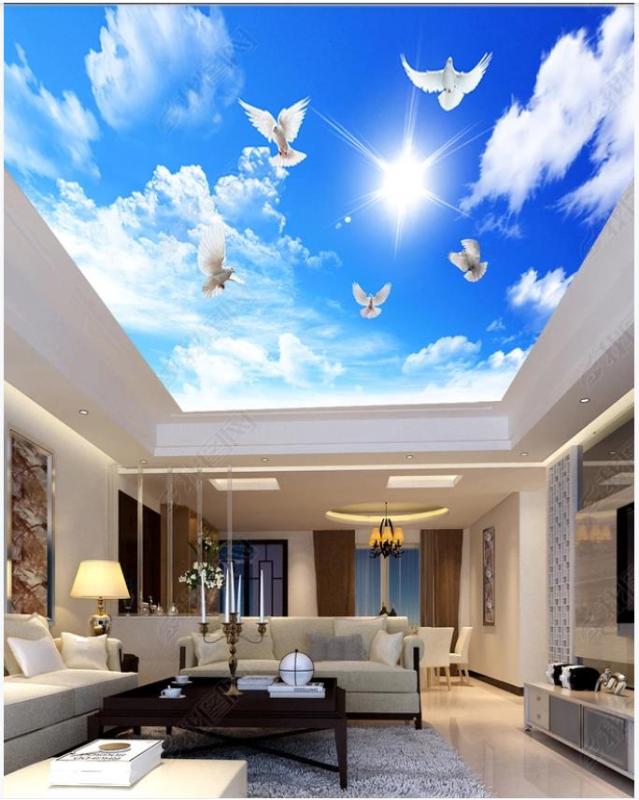 Custom ceiling wallpaper 3d zenith mural Beautiful blue sky white clouds pigeon sky ceiling living room background wall
Custom ceiling wallpaper 3d zenith mural Beautiful blue sky white clouds pigeon sky ceiling living room background wall