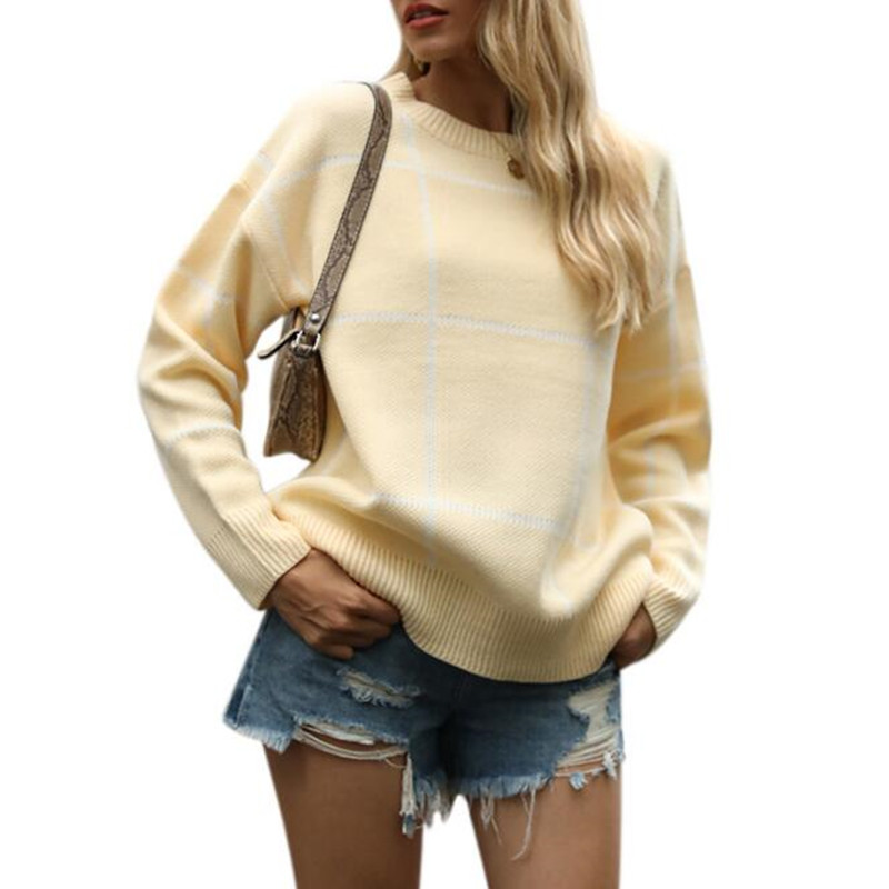 Plaid Knitted Pullover and Sweater Women Long Sleeve O Neck Sweater Female Casual Jumper Sweaters Autumn Winter, Green
Plaid Knitted Pullover and Sweater Women Long Sleeve O Neck Sweater Female Casual Jumper Sweaters Autumn Winter, Green