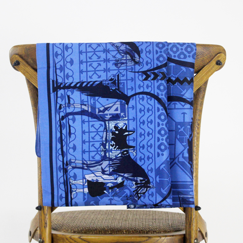 Single-Sided Hair Scarf Wrap Head Scarf 130 Sauqre Silk Scarf Top Horse Print Bandana Vintage Neck Foulard Femme Headwrap Versatile Accessor