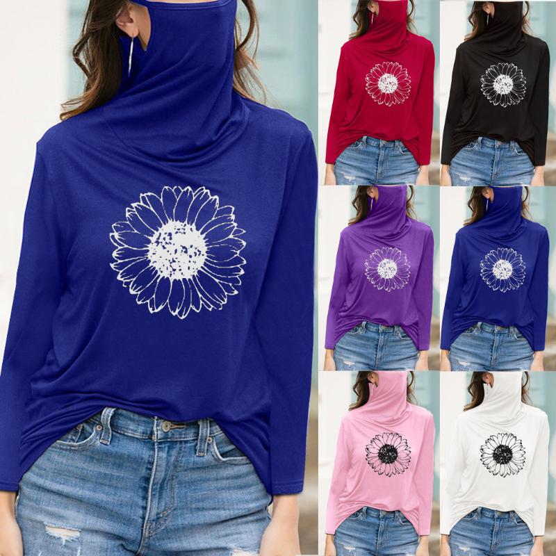 Women' Aesthetic T Shirt Casual Tee Shirt Femme Loose Hight Neck Long Sleeve Face Mask Top Harajuku T Shirts Poleras Mujer #T1G
Women' Aesthetic T Shirt Casual Tee Shirt Femme Loose Hight Neck Long Sleeve Face Mask Top Harajuku T Shirts Poleras Mujer #T1G