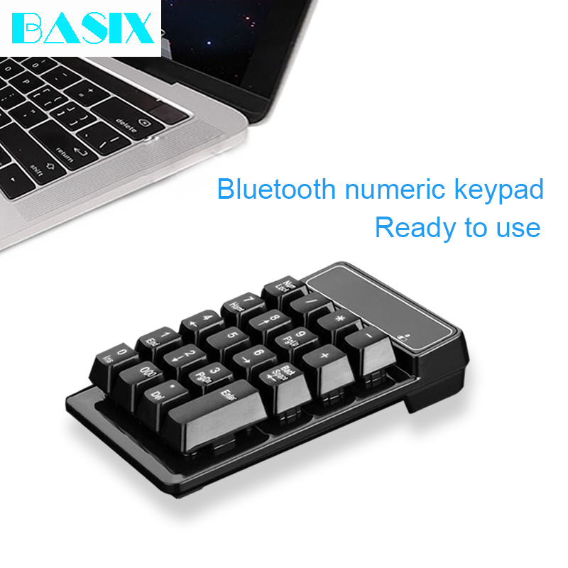 Basix 19 Keys Bluetooth Wireless Numeric Keyboard Mini Numpad Keys Number Pad Digital Keyboard For PC Accounting tasks Keypad
Basix 19 Keys Bluetooth Wireless Numeric Keyboard Mini Numpad Keys Number Pad Digital Keyboard For PC Accounting tasks Keypad