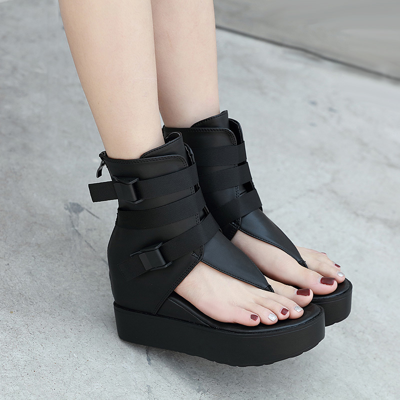 Womans Sandals Casual Wedges Sandals Women Thong Roman Shoes High-Top Gladiator Punk Buckle Summer Boots Black
Womans Sandals Casual Wedges Sandals Women Thong Roman Shoes High-Top Gladiator Punk Buckle Summer Boots Black