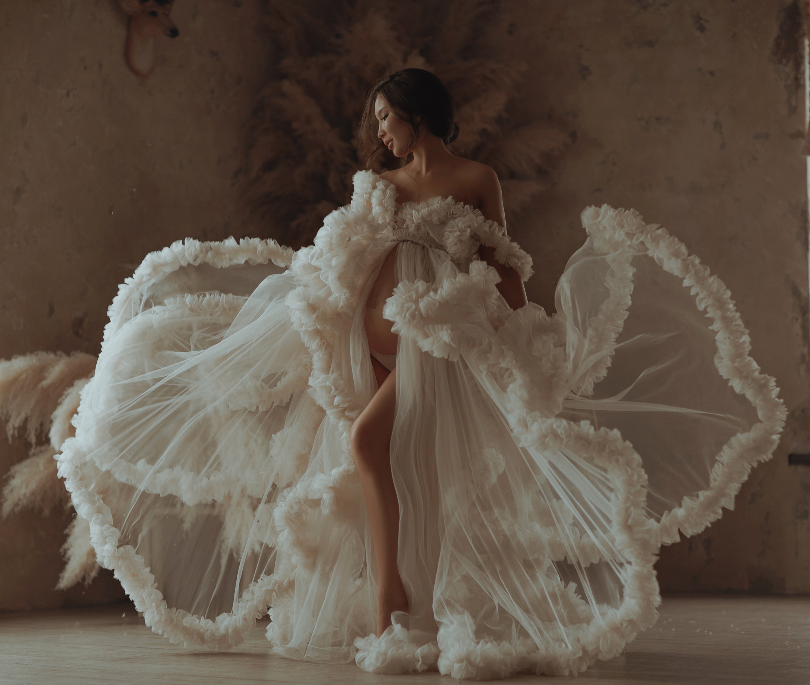 Maternity Photography Props Bridal Robes Sleeveless Bathrobe Women Lingerie Nightgown Pajamas Custom Made Sleepwear Women's Luxury Gowns