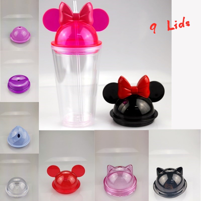 15oz Mouse Ear Tumblers with Bow Mouse Ears cup 450ml 9 Suitable Lids Acrylic Plastic Water Bottles Portable Cute Child Cups
15oz Mouse Ear Tumblers with Bow Mouse Ears cup 450ml 9 Suitable Lids Acrylic Plastic Water Bottles Portable Cute Child Cups