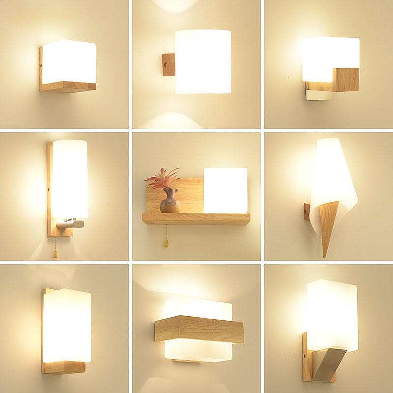 Modern Wooden Wall Lights Bedroom Bedside Wall Lamps Sconce for Home Living Room Kitchen Balcony Decor Glass Art Fixtures
Modern Wooden Wall Lights Bedroom Bedside Wall Lamps Sconce for Home Living Room Kitchen Balcony Decor Glass Art Fixtures