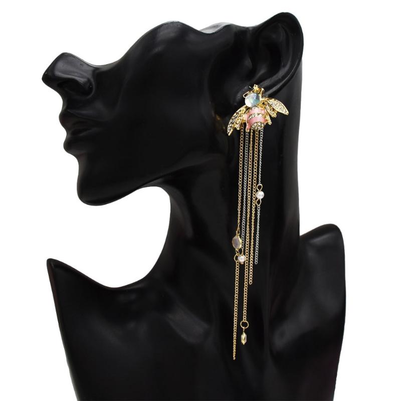 Cute Insect Bee Sunflower Tassel Dangle Long Earrings Fashion Jewelry Crystal Drop For Women Party Accessories aretes de mujer
Cute Insect Bee Sunflower Tassel Dangle Long Earrings Fashion Jewelry Crystal Drop For Women Party Accessories aretes de mujer