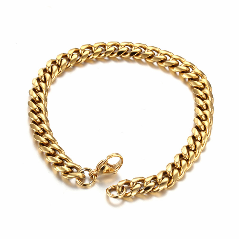 New Italian Gold Color Link Chain Bracelet Fashion 316 Stainless Steel Lobster Clasp Bracelet Men's Cheap Accessory Gift
New Italian Gold Color Link Chain Bracelet Fashion 316 Stainless Steel Lobster Clasp Bracelet Men's Cheap Accessory Gift
