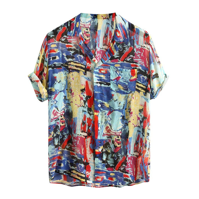 Mens Shirts Short Sleeve Beach Shirts Mens Casual Streetwear Loose Summer Holiday Streetwear Turn Down Collar Chemise, Blue
Mens Shirts Short Sleeve Beach Shirts Mens Casual Streetwear Loose Summer Holiday Streetwear Turn Down Collar Chemise, Blue