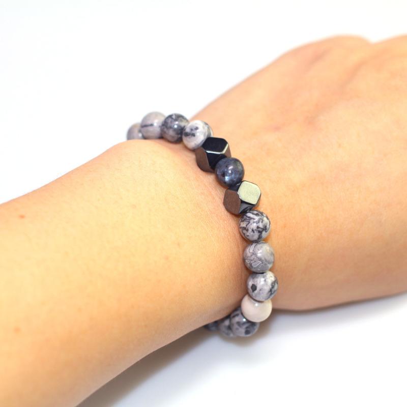 Men's Yoga Fitness Bracelet Volcanic Stone Tiger Eye Black Flash Stone Combination Beaded Hematite Bracelet Fashion Simple
Men's Yoga Fitness Bracelet Volcanic Stone Tiger Eye Black Flash Stone Combination Beaded Hematite Bracelet Fashion Simple