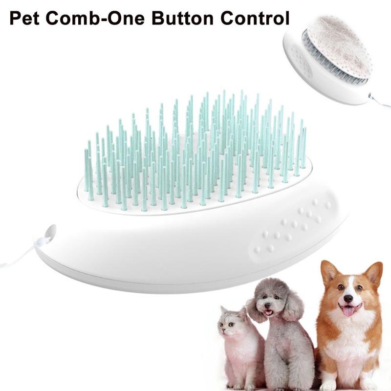 Portable Hair Massager Pet Comb For Dogs Cats Pet Hair Removal Brush One Button Control Supplies Shedding Tool Blue
Portable Hair Massager Pet Comb For Dogs Cats Pet Hair Removal Brush One Button Control Supplies Shedding Tool Blue