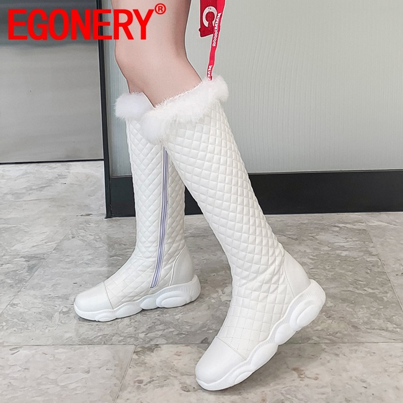 EGONERY winter new fashion knee high boots outside warm comfortable mid heels platform zip women shoes drop shipping size 32-45, Black
EGONERY winter new fashion knee high boots outside warm comfortable mid heels platform zip women shoes drop shipping size 32-45, Black