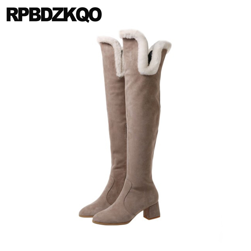 block over the knee long high quality chunky round toe winter shoes 2020 side zip boots women suede heel genuine leather custom, Black
block over the knee long high quality chunky round toe winter shoes 2020 side zip boots women suede heel genuine leather custom, Black