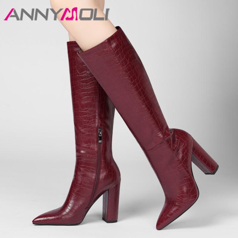 ANNYMOLI Extreme High Heel Woman Boots Block Heel Knee High Boots Pointed Toe Long Zip Ladies Shoes Autumn Winter Beige 43, Black
ANNYMOLI Extreme High Heel Woman Boots Block Heel Knee High Boots Pointed Toe Long Zip Ladies Shoes Autumn Winter Beige 43, Black