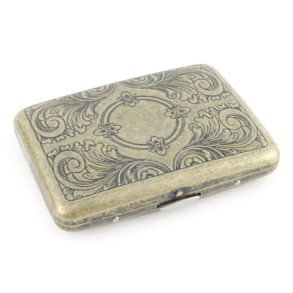 Bronze Vintage Metal Cigarette Box Holder Pattern 16PCS Tube Cigar Retro Pocket Case Smoking Accessories Men Gift
Bronze Vintage Metal Cigarette Box Holder Pattern 16PCS Tube Cigar Retro Pocket Case Smoking Accessories Men Gift