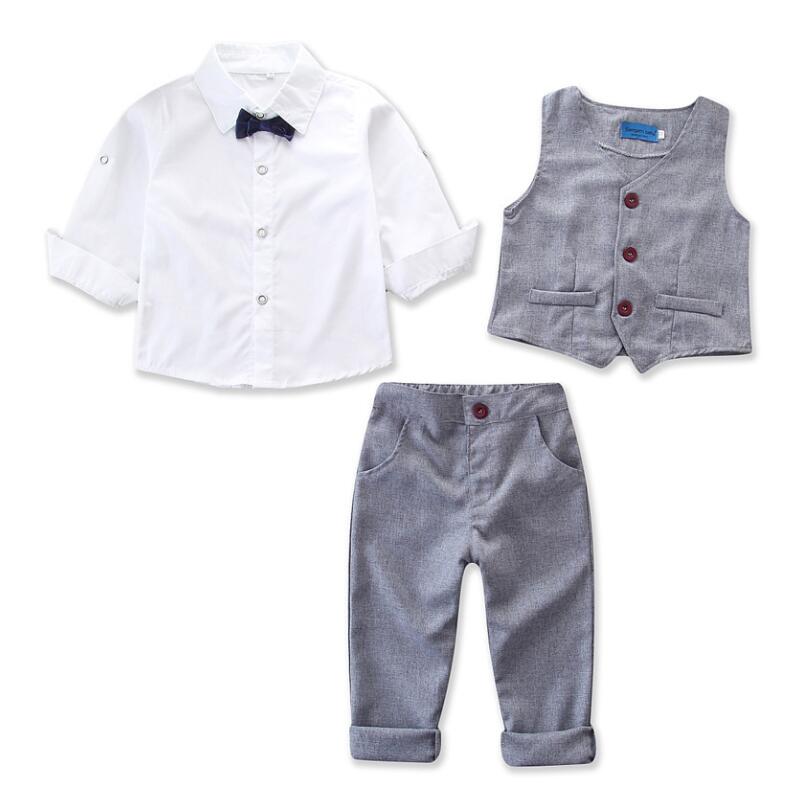 Boys Wedding Suits Kids Clothes Toddler Formal Kids Suit Children'S Wear Grey Vest + Shirt + Trousers Boys Outfit Baby Clothes, Picture
Boys Wedding Suits Kids Clothes Toddler Formal Kids Suit Children'S Wear Grey Vest + Shirt + Trousers Boys Outfit Baby Clothes, Picture