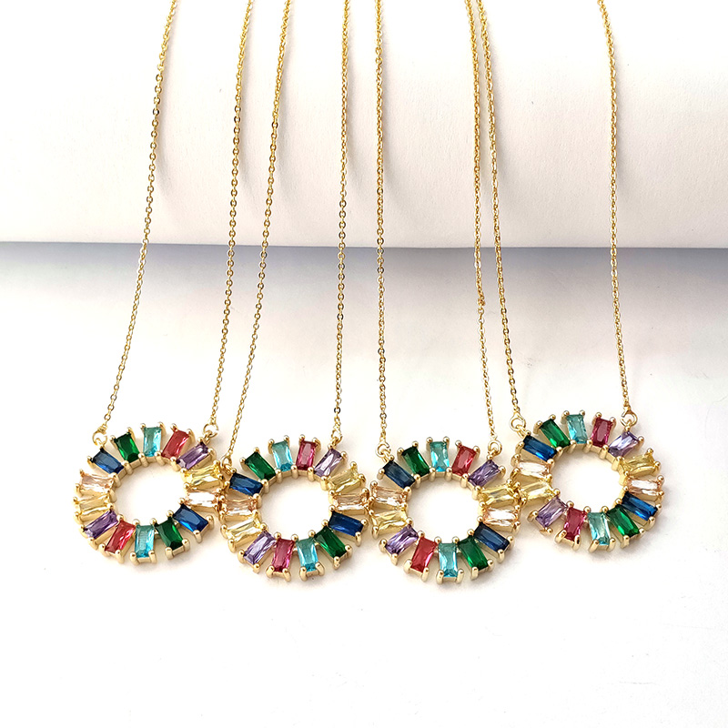 5 Pcs New arrival Circle Pendant Micro Pave rainbow Cubic Zirconia Simple Round Charms Chain Necklace Women Jewelry 442
5 Pcs New arrival Circle Pendant Micro Pave rainbow Cubic Zirconia Simple Round Charms Chain Necklace Women Jewelry 442