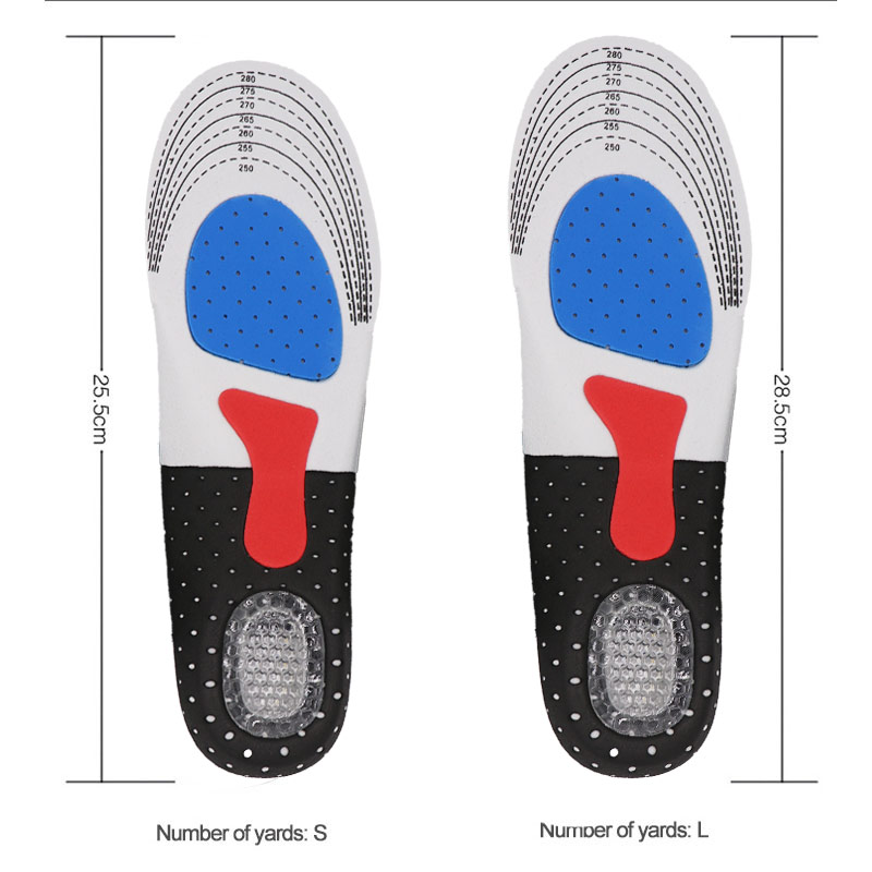 Unisex Orthotic Arch Support Sport Shoe Pad Running Gel Insoles Insert Cushion Shock Absorber Training EVA Insoles For Men Women