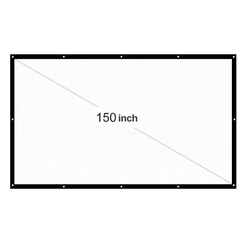 150'' Portable Projector Screen HD 16:9 White Dacron Diagonal Video Projection Screen Foldable Wall Mounted for Home Theate
150'' Portable Projector Screen HD 16:9 White Dacron Diagonal Video Projection Screen Foldable Wall Mounted for Home Theate