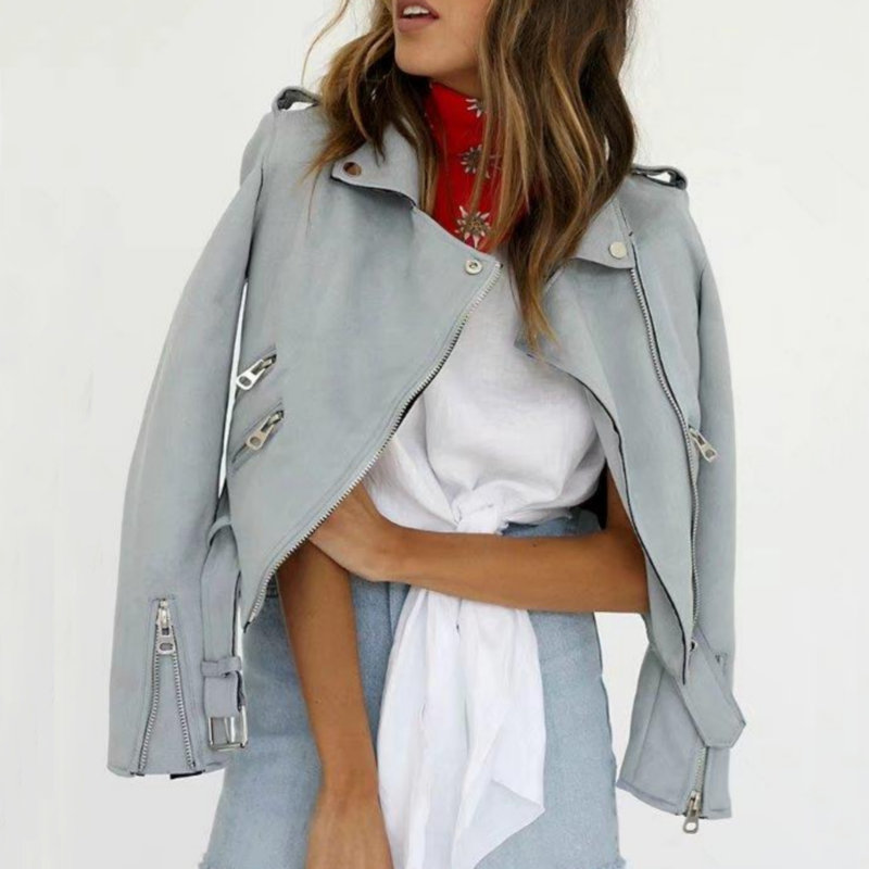 Luck A Autumn Fashion Bright Colors Suede Jackets and Coats Ladies Basic Street Women Short Matte PU Leather Outerwear, Y259 light blue
Luck A Autumn Fashion Bright Colors Suede Jackets and Coats Ladies Basic Street Women Short Matte PU Leather Outerwear, Y259 light blue