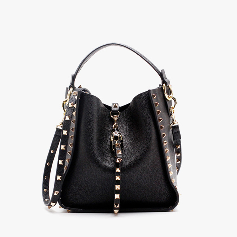 2020 new brand fashion Hot Selling Women's luxury designer Bucket Bag Genuine Leather Ladies Rivet Handbags Female Shoulder Bag Casual Tote
2020 new brand fashion Hot Selling Women's luxury designer Bucket Bag Genuine Leather Ladies Rivet Handbags Female Shoulder Bag Casual Tote