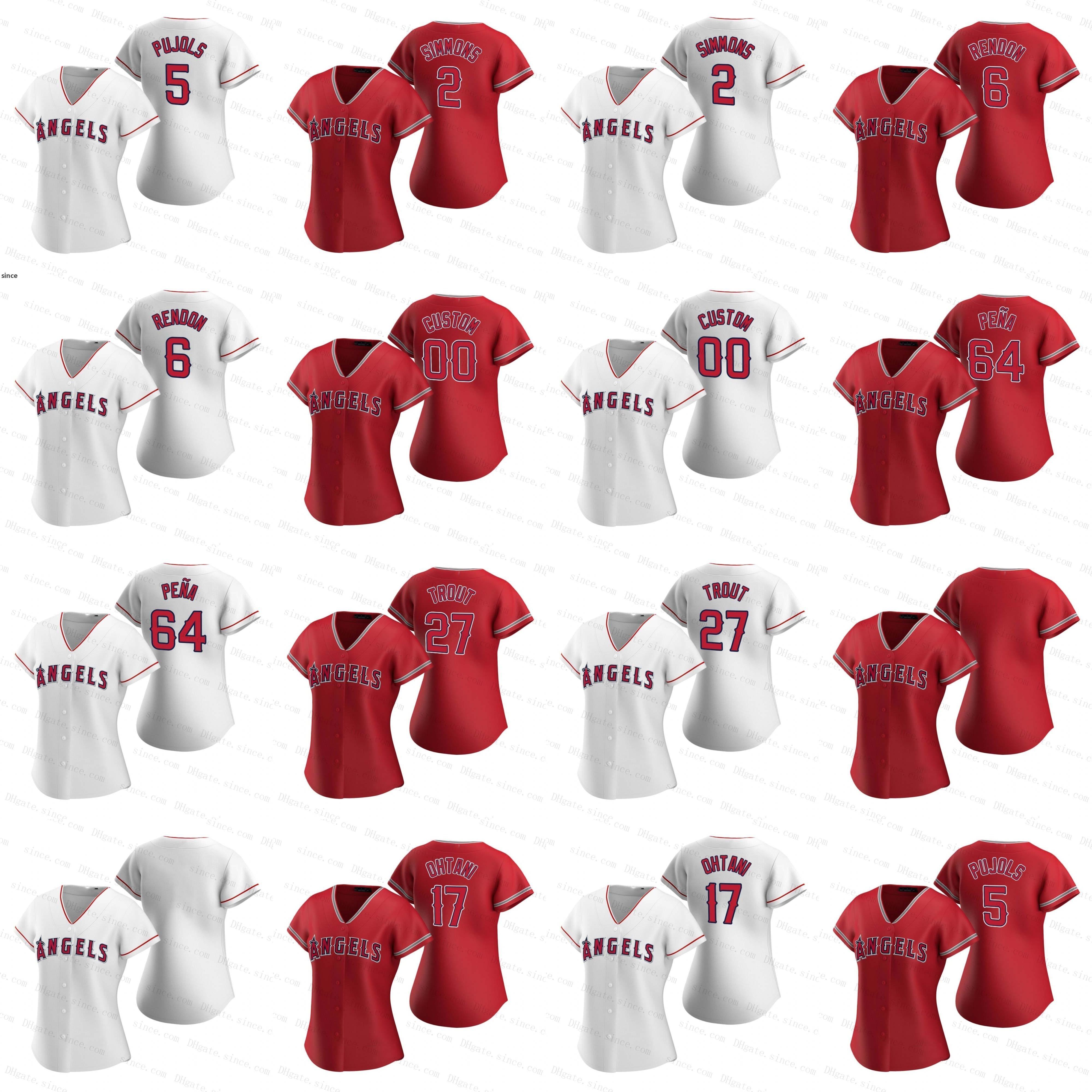 Lady Los AngelesAngels S-6XL Shohei Ohtani Albert Pujols Anthony Rendon 27 17 Mike Trout Women Custom White Red 2020 New Season Jersey, Blue;black
Lady Los AngelesAngels S-6XL Shohei Ohtani Albert Pujols Anthony Rendon 27 17 Mike Trout Women Custom White Red 2020 New Season Jersey, Blue;black