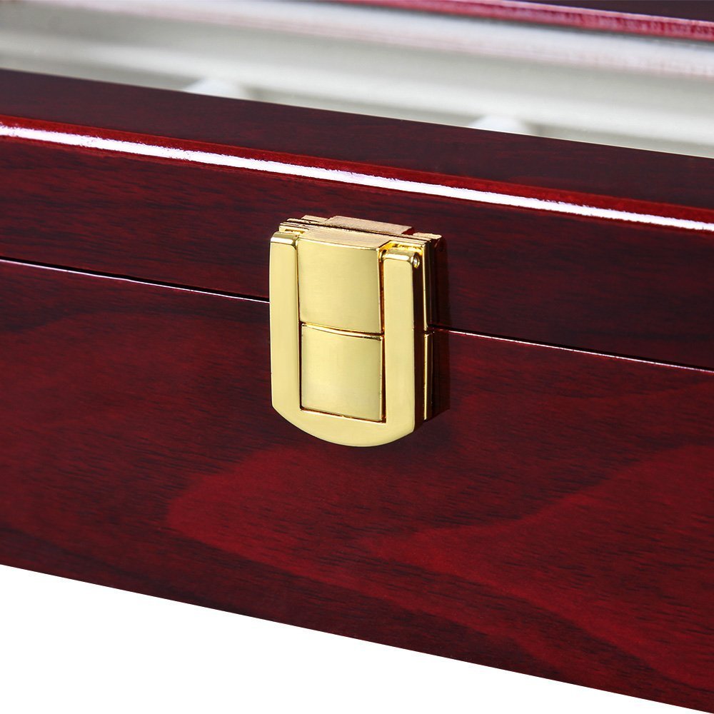 Luxury Wooden Watch Box Watch Holder Box For Watches Men Glass Top Jewelry Organizer Box 2 3 5 12 Grids Watch Organizer New D40 CX200807
