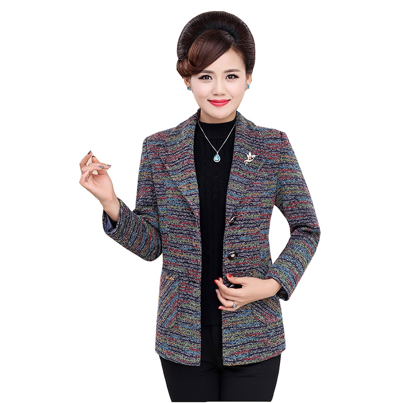 Women's spring autumn small suits new spring and autumn Long sleeve tops ladies fashion Slim plus size medium long suits, Colorful bar
Women's spring autumn small suits new spring and autumn Long sleeve tops ladies fashion Slim plus size medium long suits, Colorful bar