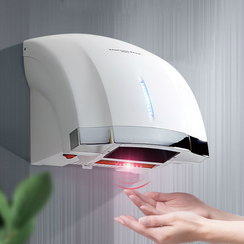 

Automatic Induction Hand Dryer 1800W Fast Drying Hot Cold Air AdjustablePunch Free Commercial Household Hand Dryer Blowing