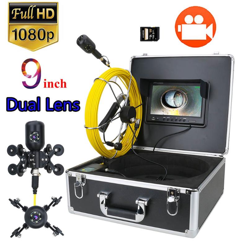 9inch DVR 30M 1080P HD Dual Camera Lens Drain Sewer Pipeline Industrial Endoscope Pipe Inspection Video Camera
9inch DVR 30M 1080P HD Dual Camera Lens Drain Sewer Pipeline Industrial Endoscope Pipe Inspection Video Camera