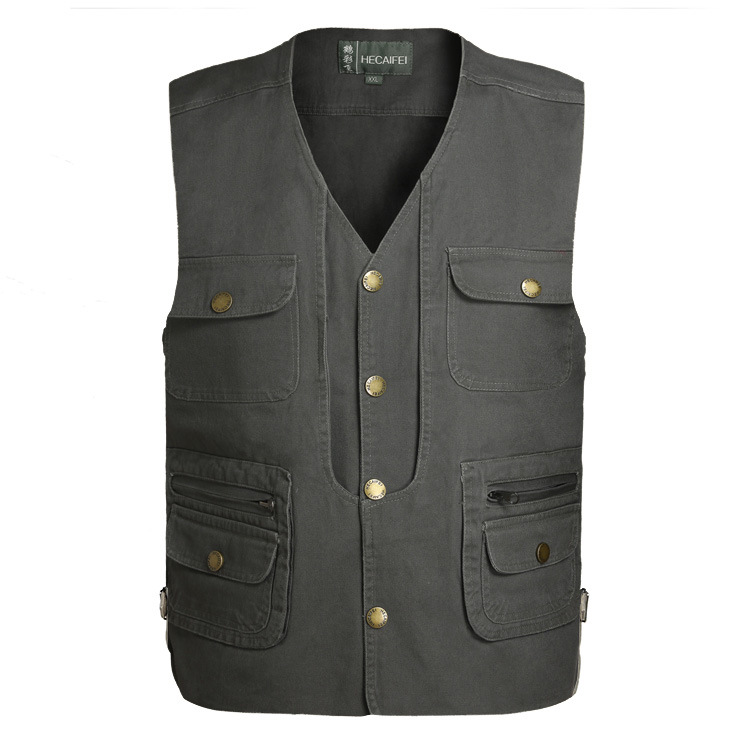BOBO 2020 Cotton V-neck Multi-pockets Vest Loose Casual Solid Color Single-Breasted Cotton Cloth Waistcoat, Beige
BOBO 2020 Cotton V-neck Multi-pockets Vest Loose Casual Solid Color Single-Breasted Cotton Cloth Waistcoat, Beige